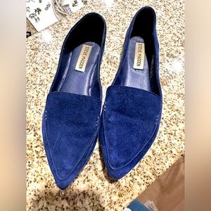 Blue suede, Steve Madden loafers